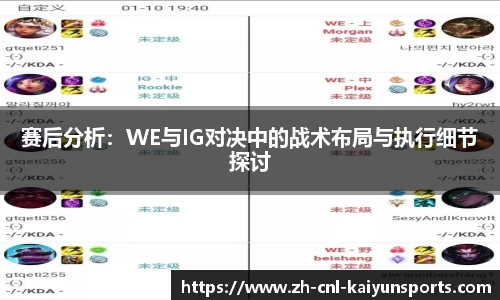 赛后分析：WE与IG对决中的战术布局与执行细节探讨